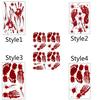 New Halloween Blood Handprint Blood Footprint Bedroom Living Room Wall Stickers