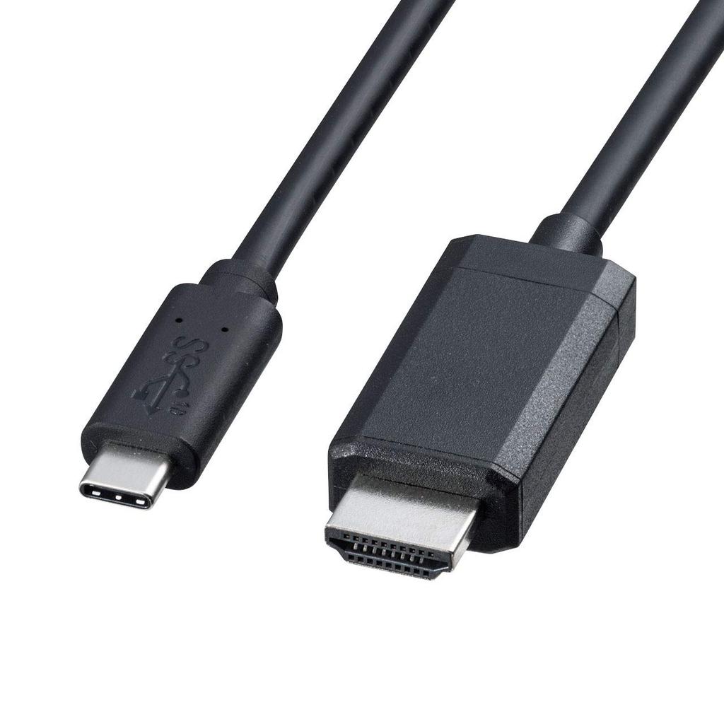 Sanwa Supply to HDMI Conversion Cable Male to HDMI Type-C (USB Type-C Male), 3m, Black, KC-ALCHD30