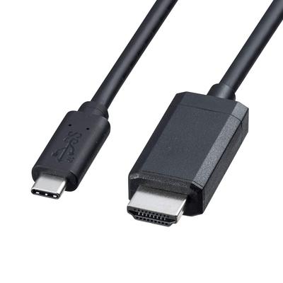 SANWA SUPPLY Type-C To HDMI Conversion Cable (USB Type-C Male To HDMI Male), 3m, Black, KC-ALCHD30