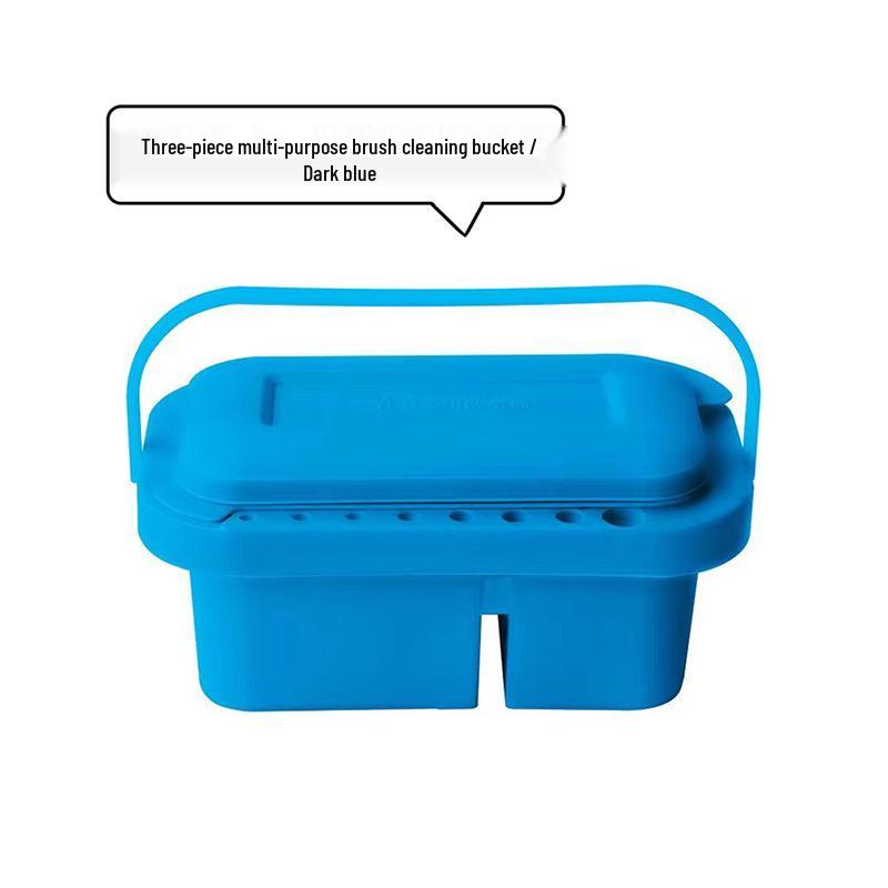 Foldable Art Bucket with Brush Washer and Palette for Gouache & Watercolor
