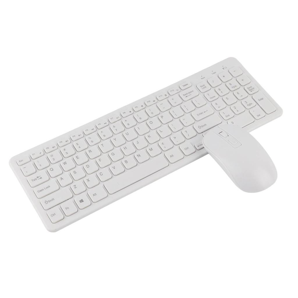 108 Keys MultiFunctional 2.4G Wireless Keyboard Mouse Combo High Sensitivity No delay(White)
