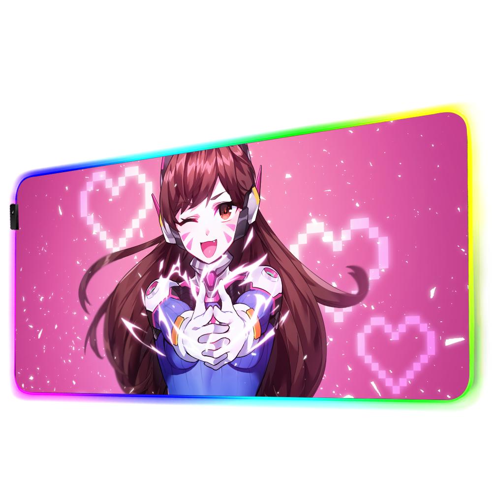 Dva Mouse Pad RGB Gaming Mousepad Big LED Pad PC Desk Mat Luminous Mouse Pad Large Keyboard Mats Table Rug With Backlit