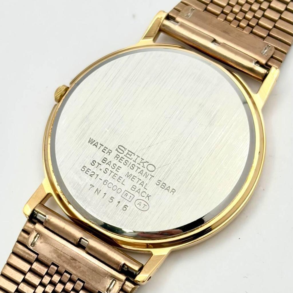 [New Battery] SEIKO SPIRIT Men's Watch Gold 5E21-6C00 7N1516