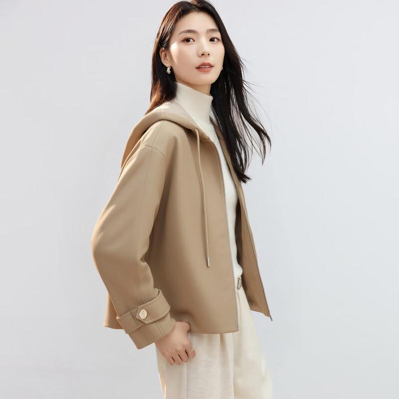 Women's Textured Hooded Loose Versatile Jacket