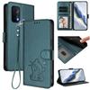 Suitable for Samsung S25 FE phone case with heart-printed cat design, M56 5G flip cover with card slot and wallet function