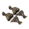 Antique Leg Corner  Ors, 4 Pack Decorative Bronze Feet Corner  Ors with Screws for Wooden Crates Jewelry Boxes