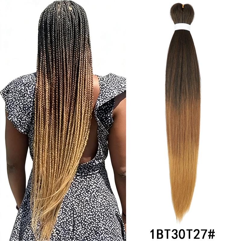 Fluffy EZ Large Three-Color Silk Braid Wig - Low-Temperature, Flame Retardant Styling