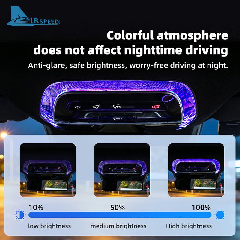 Crystal Reading Light Frames Trim Stickers For Mercedes Benz C GLC E Class W206 X254 W214 W233 EQS EQE GLE Interior Accessories