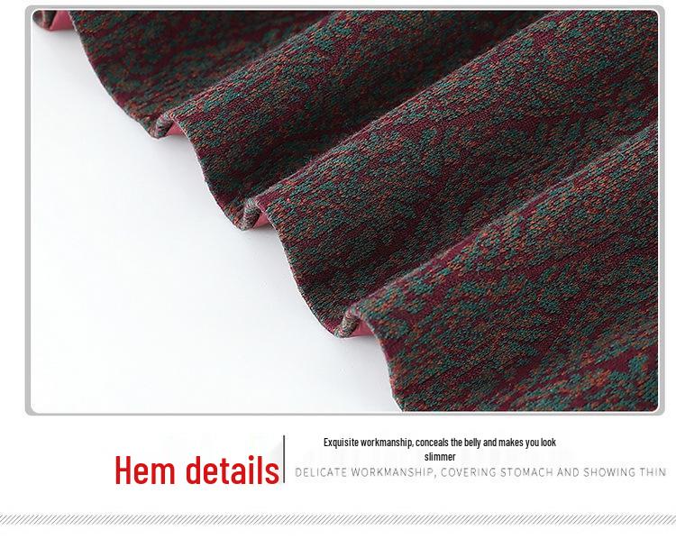 Podzimní vlněný kabát pro ženy středního a staršího věku