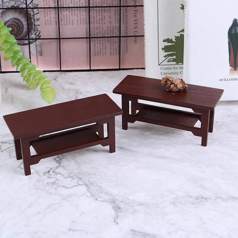 Mini Wooden Desk Furniture Model Toy Diy Dollhouse Decoration Play House Toys