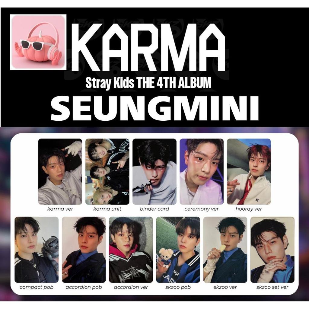 Stray Kids Сынмин КАРМА АЛЬБОМ ФОТОКАРТА ОФИЦИАЛЬНАЯ – купить по