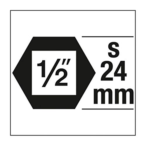 HAZET Multi-Drive Impact Socket Long, for Hex Screws, 12.7 Drive, 985S-17LG