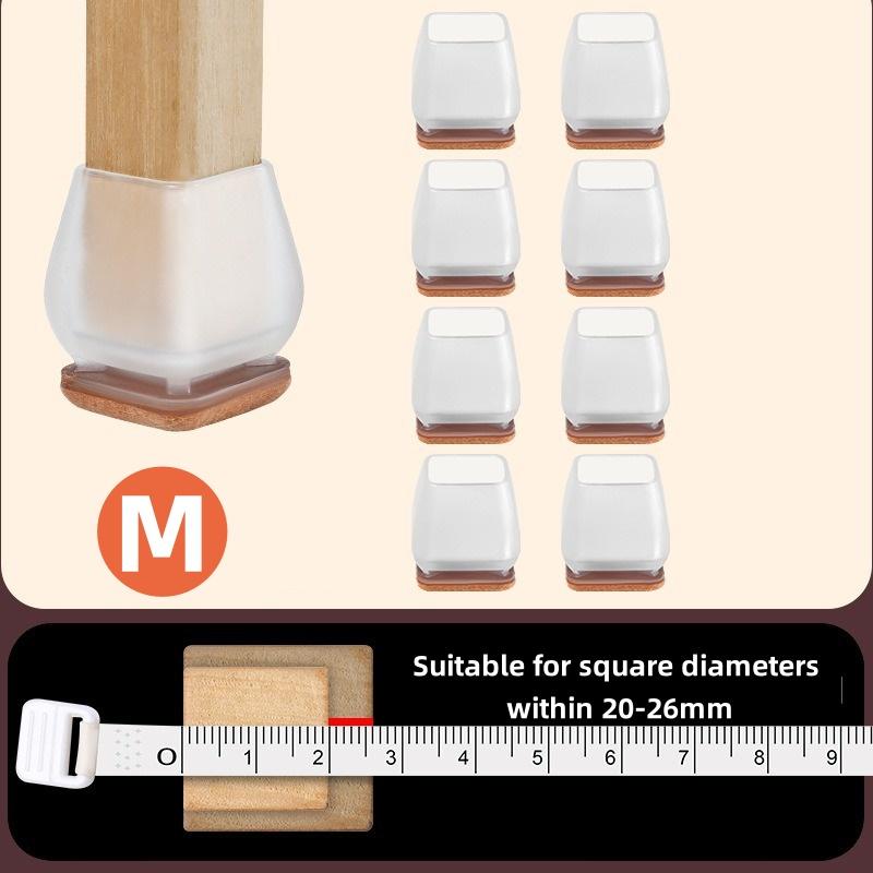 8/16PCS Chair Leg Protector TPE Diagonal Leg Table and Chair Floor Protection with Felt Furniture Leg Cover Furniture Sliders