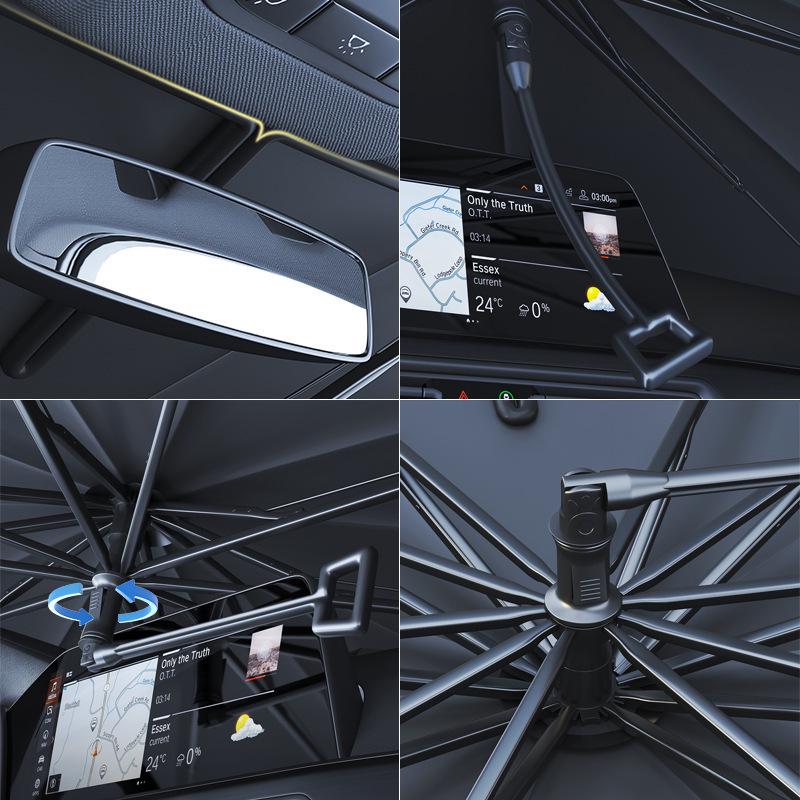 Custom Logo Laser Car Sunshade - Front Windshield Heat Insulation & Sun Protection