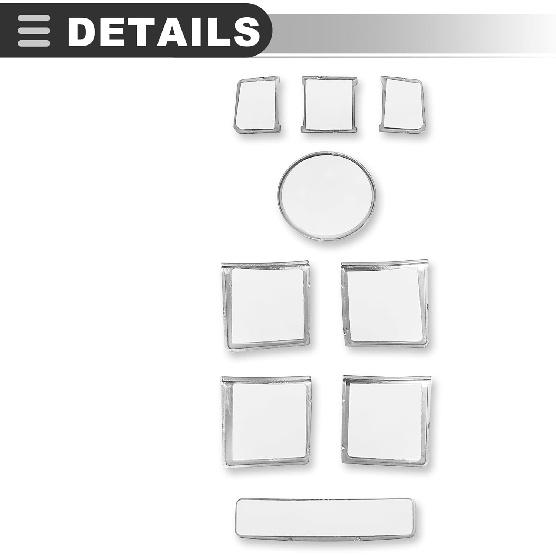 Motoforti Window Switch Button Trim Cover Sticker, Door Armrest Window Lift Switch Cover, for Benz B Class B180 2013-2017, ABS,Chrome Silver Tone