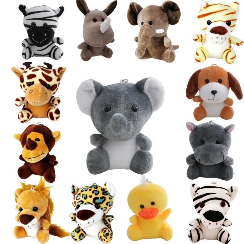 Großhandel mit Greifautomaten-Plüschtieren aus Waldtier-Materialien (10 cm), Tiger und Löwe (Plüschtiere), Schlüsselanhänger, Dekorationen und Accessoires aus Plüsch, PP-Baumwolle, individuell gestaltbar)