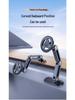 Magnetic Car Phone Holder with Long Base, Curved Dashboard Design, and Foldable Metal Stand