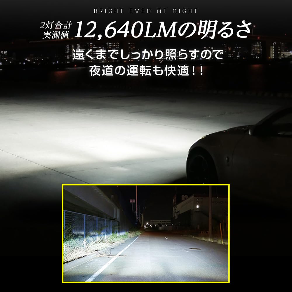 Shingen Kabuto LED Replacement for OEM D4S and 12640lm Total Same Size as Same Light Output as Second Instant Start Headlights, HIDs, D4R, 6000K,