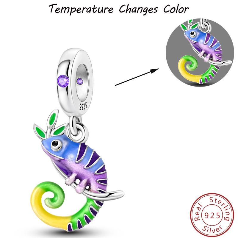 Temperature Change Color Copper Craft Chameleon Elephant Claw Pad Charms 3Mm Handmade Exquisite Jewellery Crafting