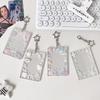 Acrylic 3 inch Photocard Holder Glitter with Pendant Keychian Photo Frame Keychain Bus Card Credit ID Bank Card Holder