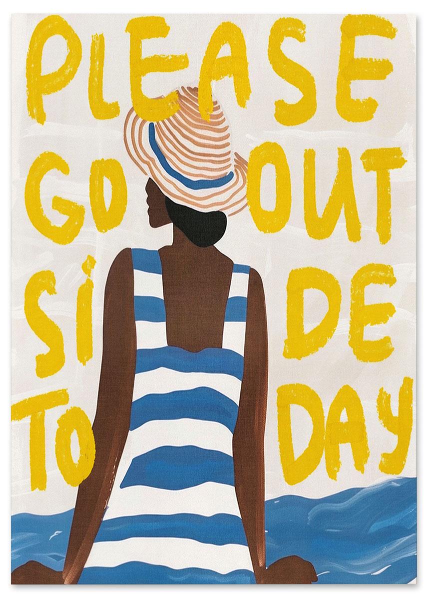 

Plakat ilustracja wakacyjna plaża 30x40 cm