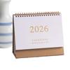 Kalendarz biurkowy 2026 Prosty kalendarz Mały kalendarz biurkowy Kreatywny kalendarz spiralny Planer Dekoracja biurka Artykuły biurowe