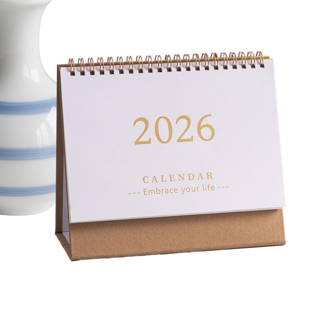Desk Calendar 2026 Simple Calendar Small Desk Calendar Creative Coil Calendar Planner Desktop Decoration Office Stationery