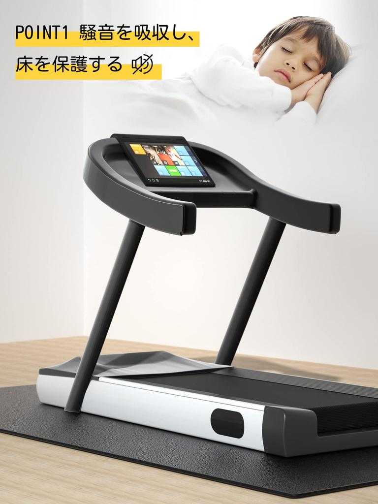 PROIRON Exercise Bike Soundproofing Mat, Training Mat for Treadmills and Bikes, 120 X 60 X 0.5cm