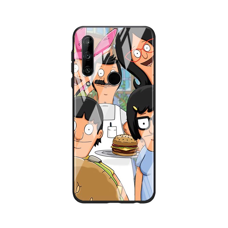 Gehärtetes Glas Neue Shell Luxusabdeckung Köstlicher Hamburger für Honor 30 20 10 9X 8X Pro Plus Lite Telefonhülle