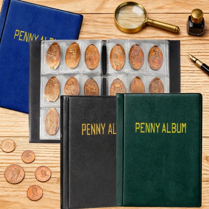 108grid Penny Collection Book Anti-oxidation Dust-proof Easy Care Storing Commemorative Coins Ancient Coins Travel Commemoration verde