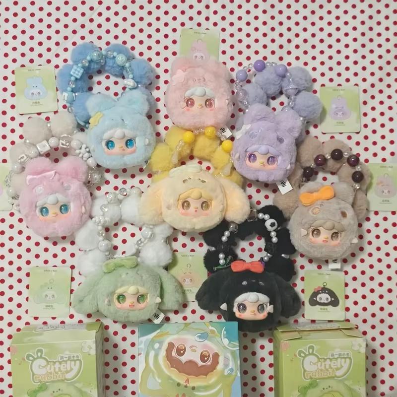 Yooki Cutely Rabbit Plush Blind Box Vinyl Trendy Toy Soft Cute Doll Bag Pendant Keychain Mystery Box Girls Surprise Gift
