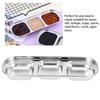 Stainless Steel Sauce Dish Seasoning Dish Snack Plate Divided Food Dipping Bowl Kitchen Tableware3 Grids