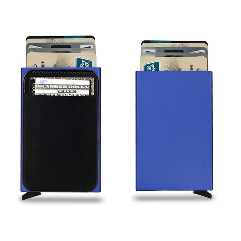Men's RFID Metal Card Holder Wallet with Money Clip - Anti-Demagnetization, Multifunctional Design