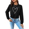 Casual Comfort and Versatility Valentine's Day Women's Short Autumn Sweatshirt Women