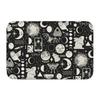 Crow Moon Door Mat Anti-Slip Kitchen Bathroom  Halloween Spooky Witch Garage  Floor Entrance Rug