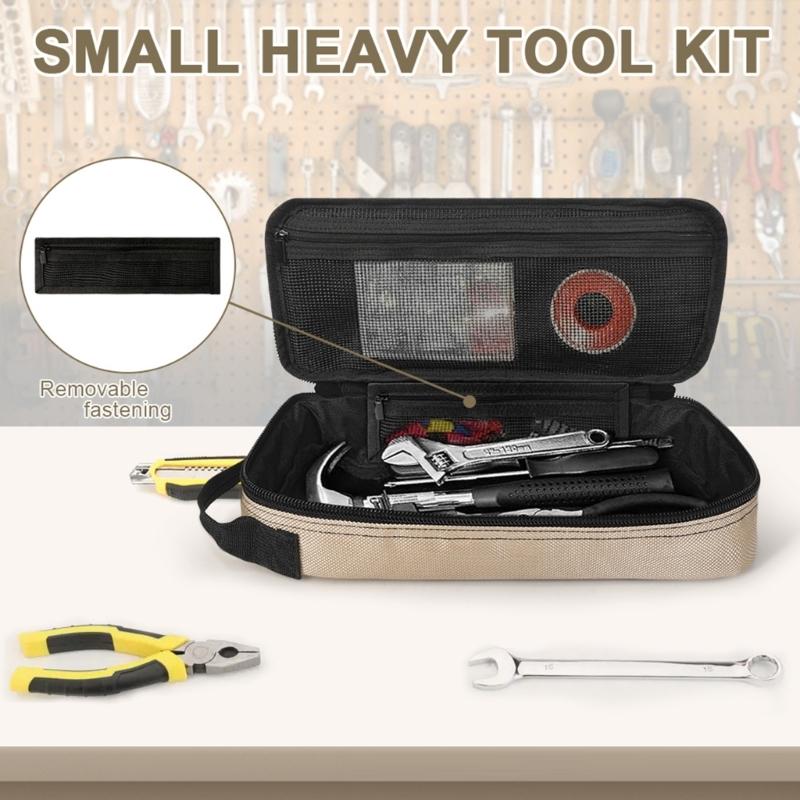 Heavy Duty Waterproof Tool Storage Bag Portable Reinforced Stitching Comfortable Shoulder Strap Lightweight Prevents Snagging