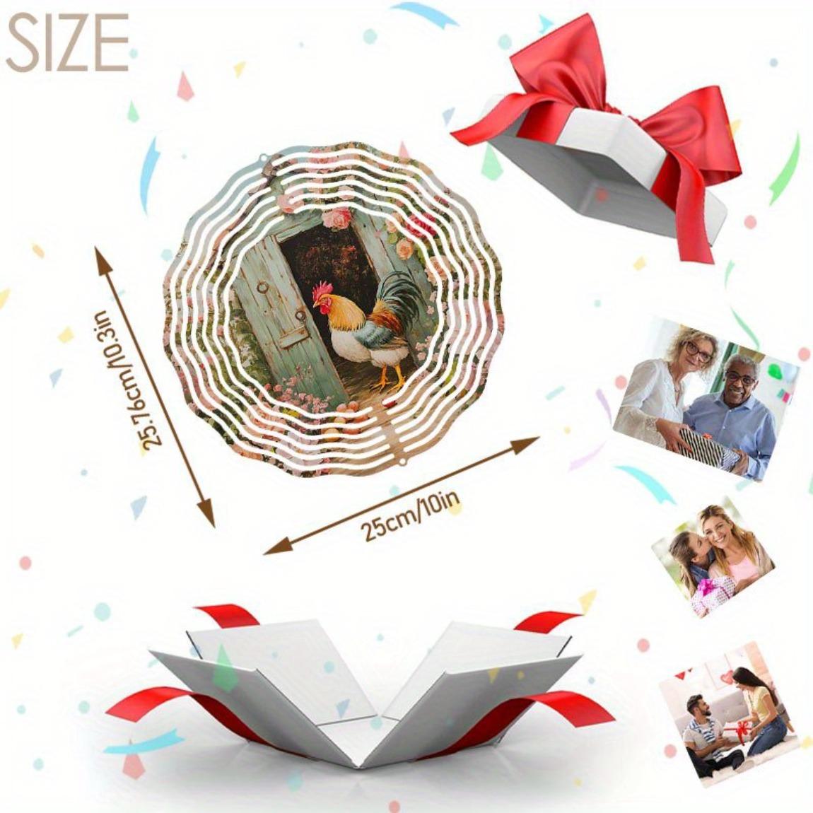 

Металлическое искусство Ветряная мельница Садовый узор Петух Ветряной спиннер 3D Металлический колокольчик Ветер Декор для улицы Динамическое садовое искусство для двора Патио Домашнее украшение