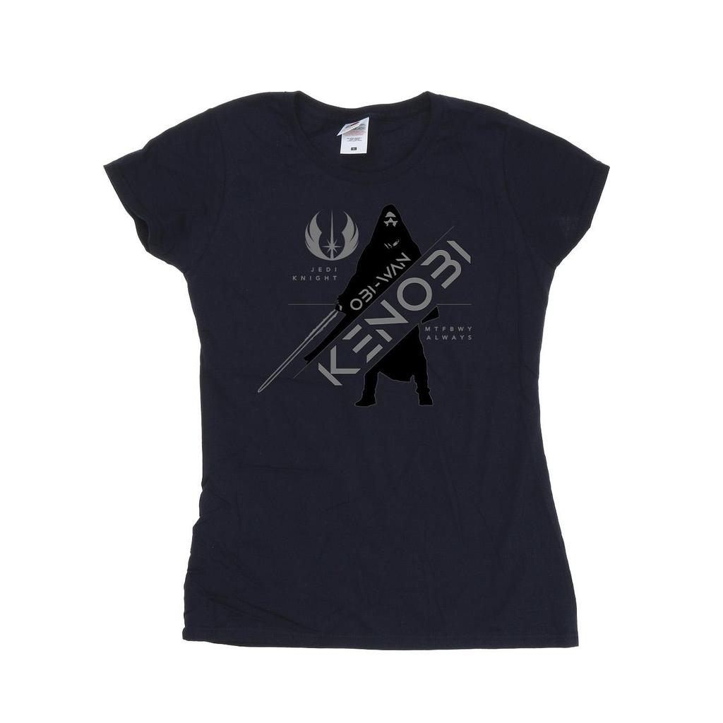 STAR WARS Damen/Damen Obi-Wan Kenobi Jedi Knight Baumwoll-T-Shirt