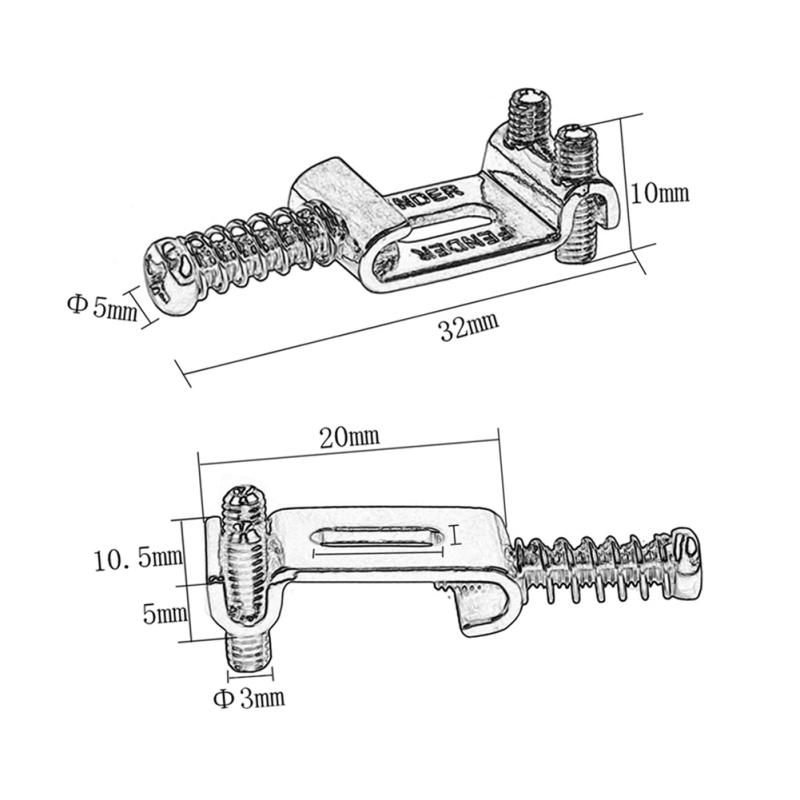 6 buc. Șai de chitară din metal Bridge Tremolo Saddle System Distanțare a corzilor piesa de întreținere pentru chitară electrică