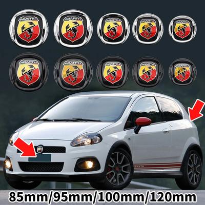 85mm 95mm 100mm 120mm Car Hood Front Logo Rear Trunk Emblem Badge For Abarth Tipo Panda Ducato Stilo Palio Bravo Doblo