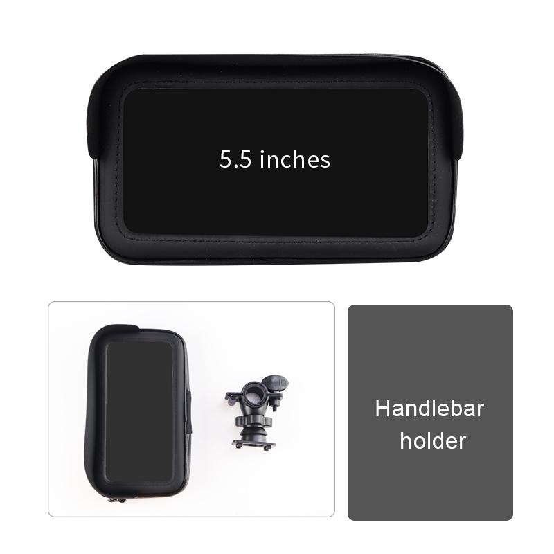 Waterproof Sunscreen GPS Navigation Motorcycle Phone Holder 360 Rotation Bike Phone Bag Holder