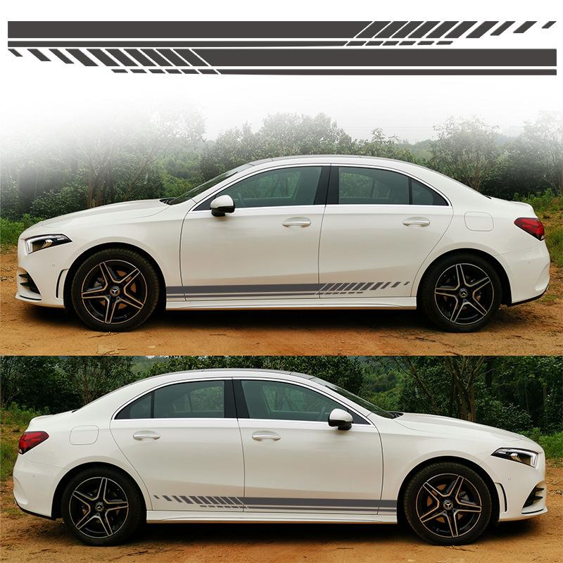 

Наклейки на талию автомобиля, латте-арт, универсальные декоративные наклейки, наклейки для модификации кузова автомобиля, светоотражающая лазерная юбка, боковая сторона