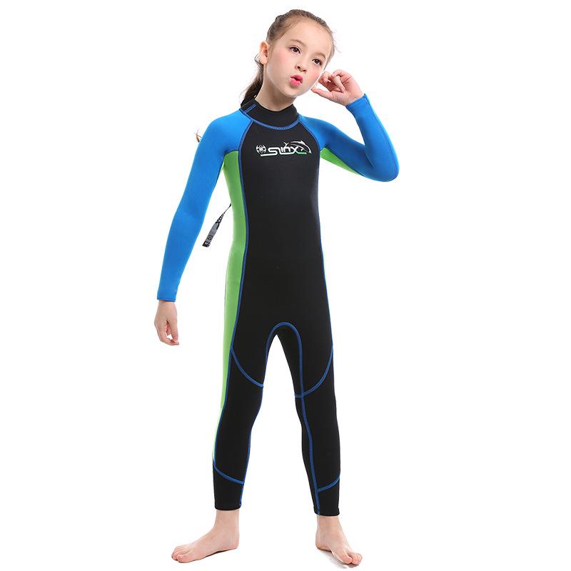 SLINX Kids' Long Sleeve Sun Protection Swimsuit for Snorkeling & Diving