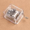 18 νότες Clear Acrylic Music Box Hand Crank DIY Mechanical Music Box Κλασικά μουσικά στολίδια DIY