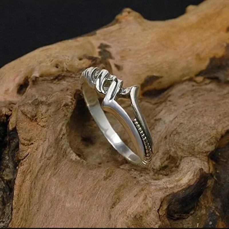 Anime Evangelion Rings Spear of Longinus Adjustable Open Ring Personality Men Jewelry Gifts