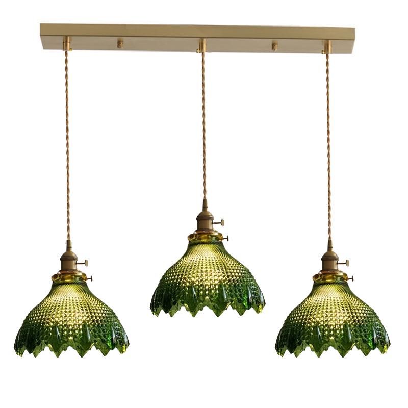 Modern Glass Pendant Light Dining Room Retro Chandelier Creative Hanging Light Transparent Lampshade For Restaurant Lamp Ceiling