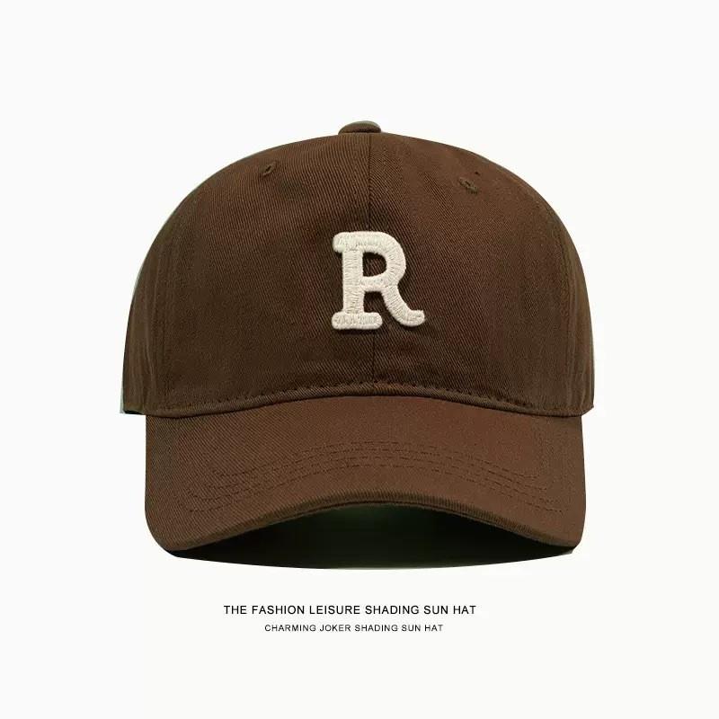 Embroidered Bear Baseball Cap With Wide Brim Adjustable Sun Protection For Casual Men Women