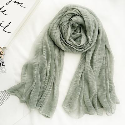 Herren Baumwolle Einfarbig Frühling und Sommer Schal Damen Stola Sonnenschutz Schal Kunst Retro Langer Schal