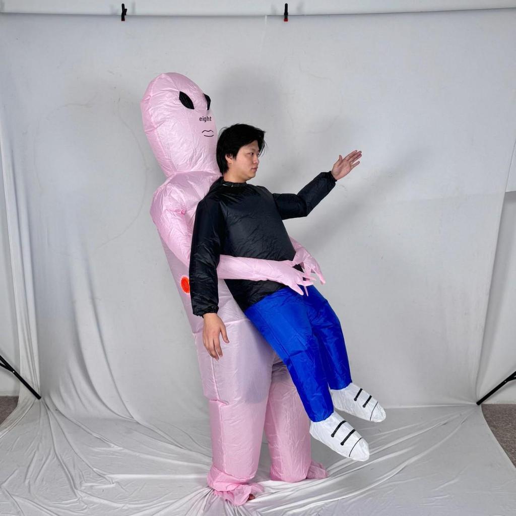 Alien Inflatable Costume - Funny ET Hugging Prop for Parties & Stage 