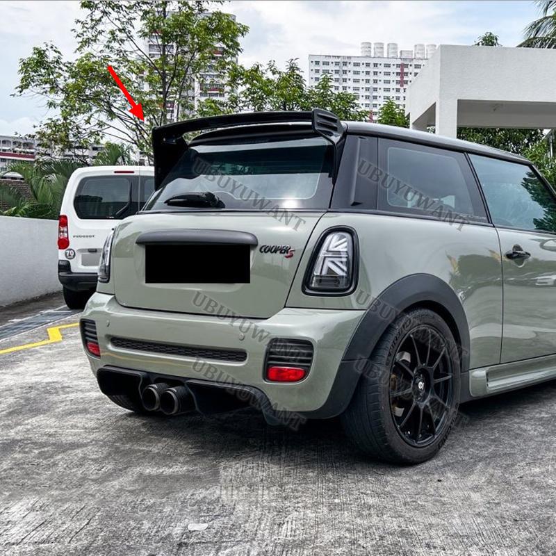 For BMW Mini Cooper 06-13 R50 R53 R56 Carbon Fiber Rear Spoiler Tail Trunk Boot Wing Cover Car Accessories
